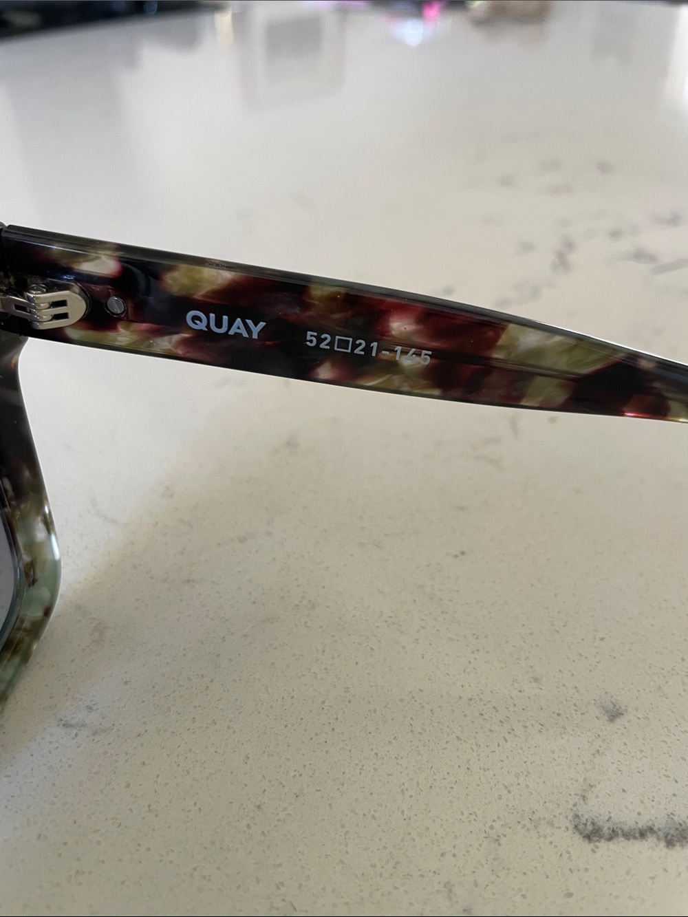 Quay Australia Square Tortoise Sunglasses - Black and Turquoise - Picture 3 of 3
